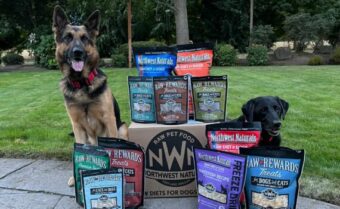 2 dogs next to NWN products